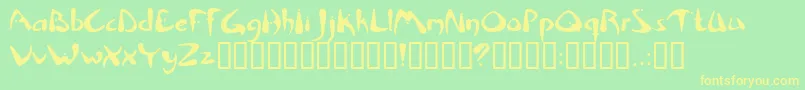 Rhino-fontti – keltaiset fontit vihreällä taustalla