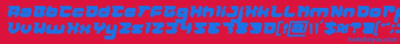 RHINOCEROS Break THE Wall Bold Italic Font – Blue Fonts on Red Background
