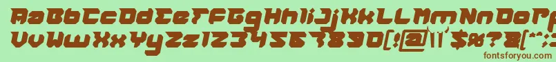 RHINOCEROS Break THE Wall Bold Italic Font – Brown Fonts on Green Background