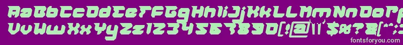 RHINOCEROS Break THE Wall Bold Italic Font – Green Fonts on Purple Background