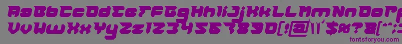 RHINOCEROS Break THE Wall Bold Italic Font – Purple Fonts on Gray Background