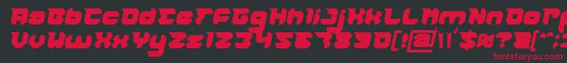 RHINOCEROS Break THE Wall Bold Italic Font – Red Fonts on Black Background