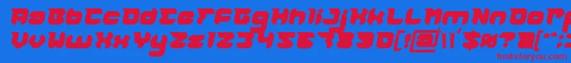 RHINOCEROS Break THE Wall Bold Italic Font – Red Fonts on Blue Background