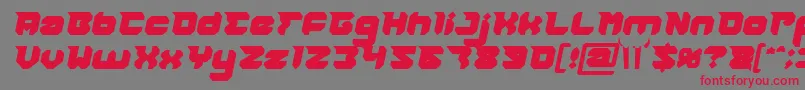 fuente RHINOCEROS Break THE Wall Bold Italic – Fuentes Rojas Sobre Fondo Gris