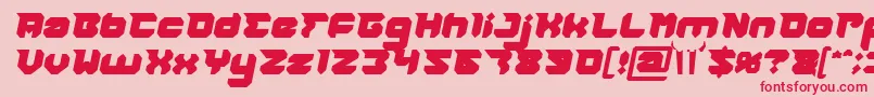 RHINOCEROS Break THE Wall Bold Italic Font – Red Fonts on Pink Background