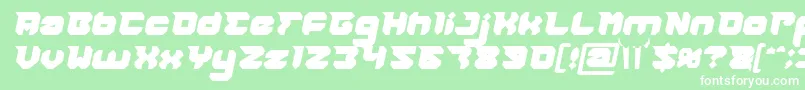 RHINOCEROS Break THE Wall Bold Italic Font – White Fonts on Green Background