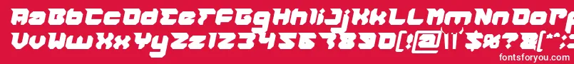 RHINOCEROS Break THE Wall Bold Italic Font – White Fonts on Red Background