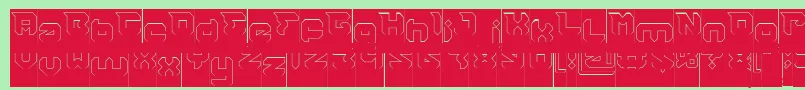 RHINOCEROS Break THE Wall Hollow Inverse Font – Red Fonts on Green Background