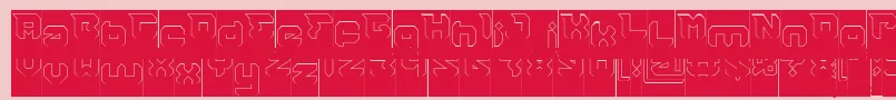 RHINOCEROS Break THE Wall Hollow Inverse Font – Red Fonts on Pink Background