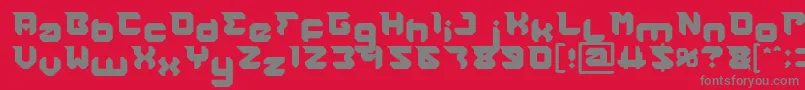 フォントRHINOCEROS Break THE Wall Light – 赤い背景に灰色の文字