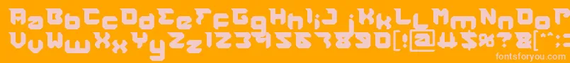 RHINOCEROS Break THE Wall Light Font – Pink Fonts on Orange Background