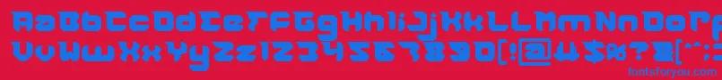 Шрифт RHINOCEROS Break THE Wall – синие шрифты на красном фоне