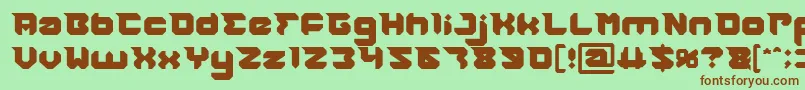 RHINOCEROS Break THE Wall Font – Brown Fonts on Green Background