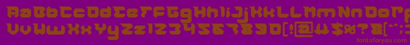 RHINOCEROS Break THE Wall-fontti – ruskeat fontit violetilla taustalla