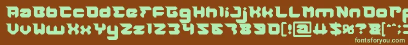 RHINOCEROS Break THE Wall Font – Green Fonts on Brown Background