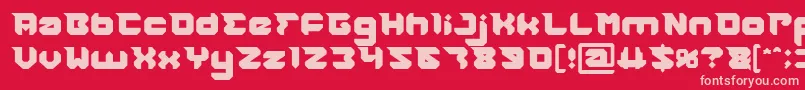 RHINOCEROS Break THE Wall Font – Pink Fonts on Red Background