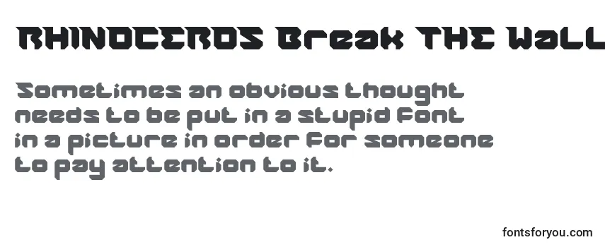 RHINOCEROS Break THE Wall Font