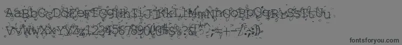 Liqun-Schriftart – Schwarze Schriften auf grauem Hintergrund