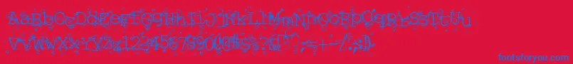 Liqun-fontti – siniset fontit punaisella taustalla