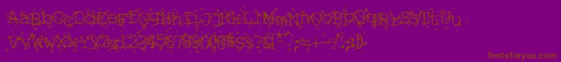Liqun Font – Brown Fonts on Purple Background