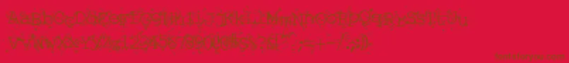 Liqun Font – Brown Fonts on Red Background