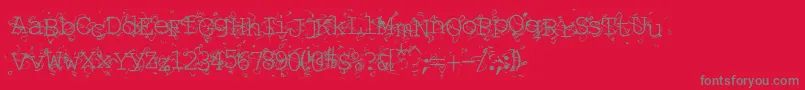 フォントLiqun – 赤い背景に灰色の文字