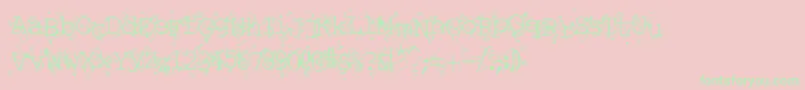 Liqun Font – Green Fonts on Pink Background