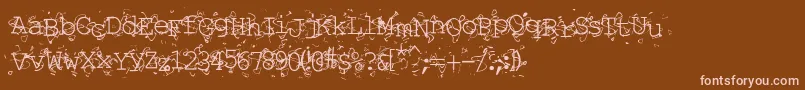Шрифт Liqun – розовые шрифты на коричневом фоне