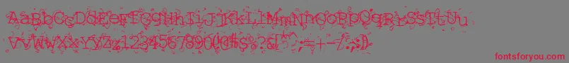 Liqun Font – Red Fonts on Gray Background