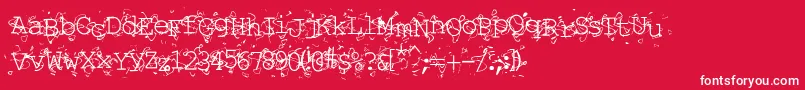 フォントLiqun – 赤い背景に白い文字