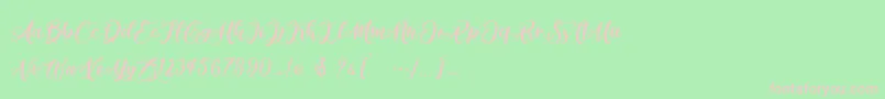 Rhinos Land   Personal Use Font – Pink Fonts on Green Background