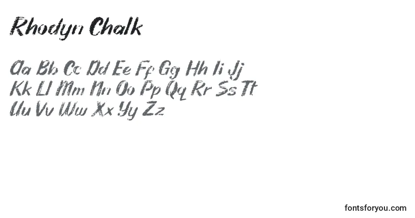 Шрифт Rhodyn Chalk – алфавит, цифры, специальные символы