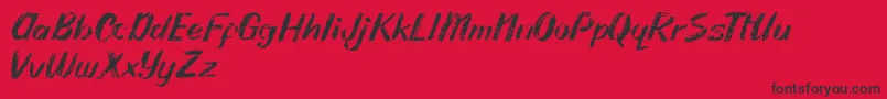 Rhodyn Chalk Font – Black Fonts on Red Background