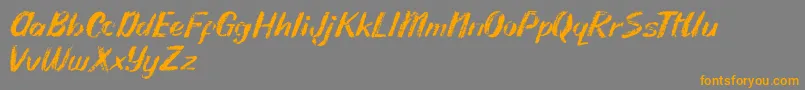 Rhodyn Chalk-Schriftart – Orangefarbene Schriften auf grauem Hintergrund
