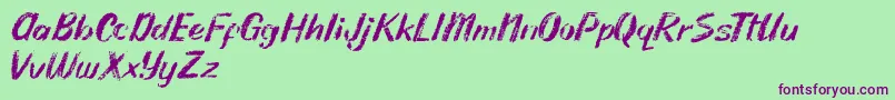 Rhodyn Chalk Font – Purple Fonts on Green Background