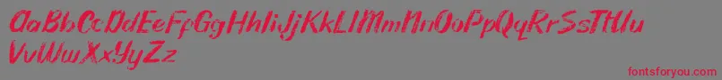 Rhodyn Chalk Font – Red Fonts on Gray Background