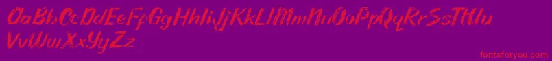 Rhodyn Chalk Font – Red Fonts on Purple Background