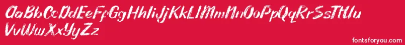 Rhodyn Chalk Font – White Fonts on Red Background