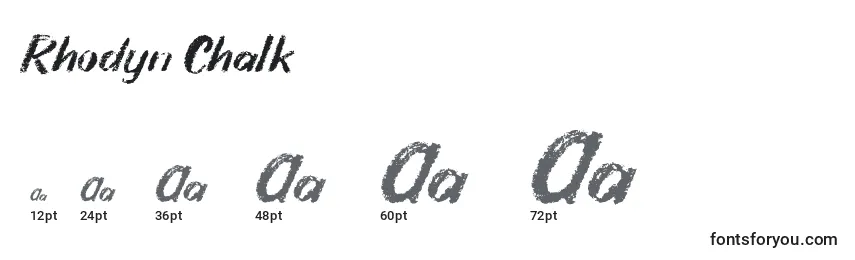 Размеры шрифта Rhodyn Chalk