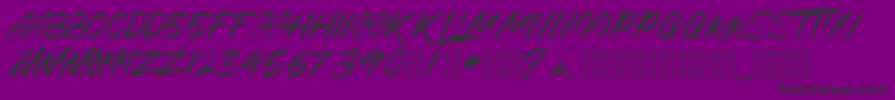 Rhogsainel Font – Black Fonts on Purple Background