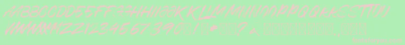 Rhogsainel Font – Pink Fonts on Green Background