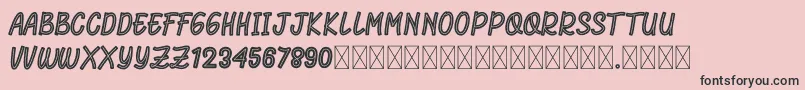 RhomeliaStrip Font – Black Fonts on Pink Background