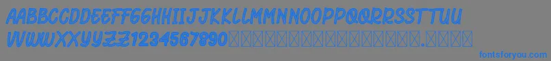 RhomeliaStrip Font – Blue Fonts on Gray Background