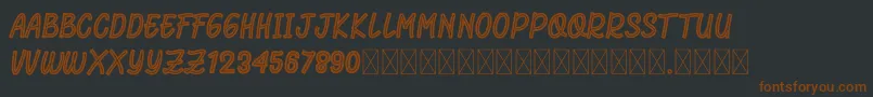 RhomeliaStrip Font – Brown Fonts on Black Background