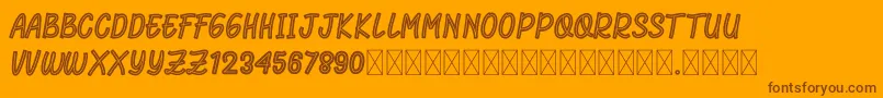 RhomeliaStrip Font – Brown Fonts on Orange Background