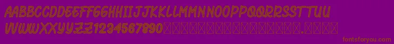 RhomeliaStrip Font – Brown Fonts on Purple Background