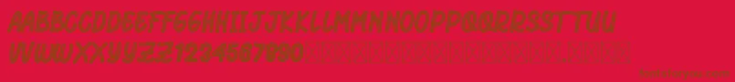 RhomeliaStrip Font – Brown Fonts on Red Background