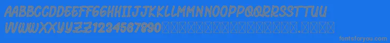 RhomeliaStrip Font – Gray Fonts on Blue Background