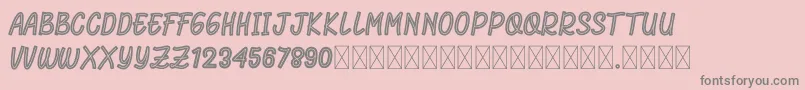 RhomeliaStrip Font – Gray Fonts on Pink Background