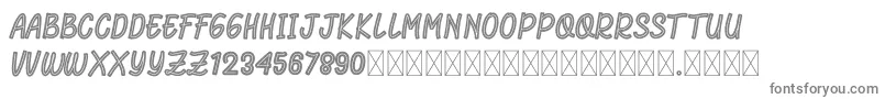 RhomeliaStrip Font – Gray Fonts on White Background